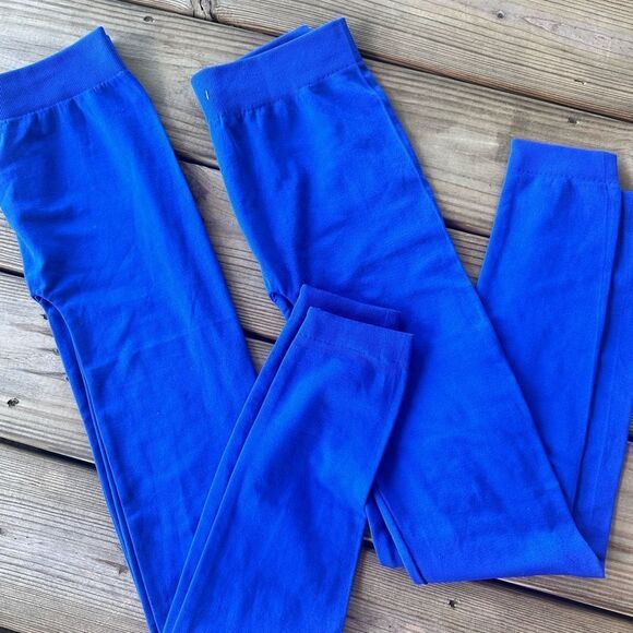 Zenara women’s blue stretch leggings size S-M - Picture 1 of 5
